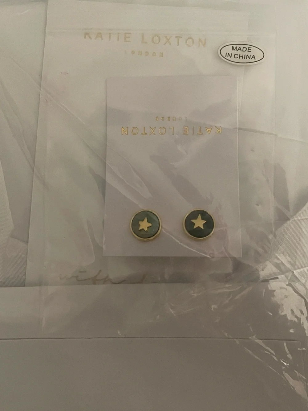 Katie Loxton Perla Abalone Pearl Star Stud Earrings in Gold-Tone
